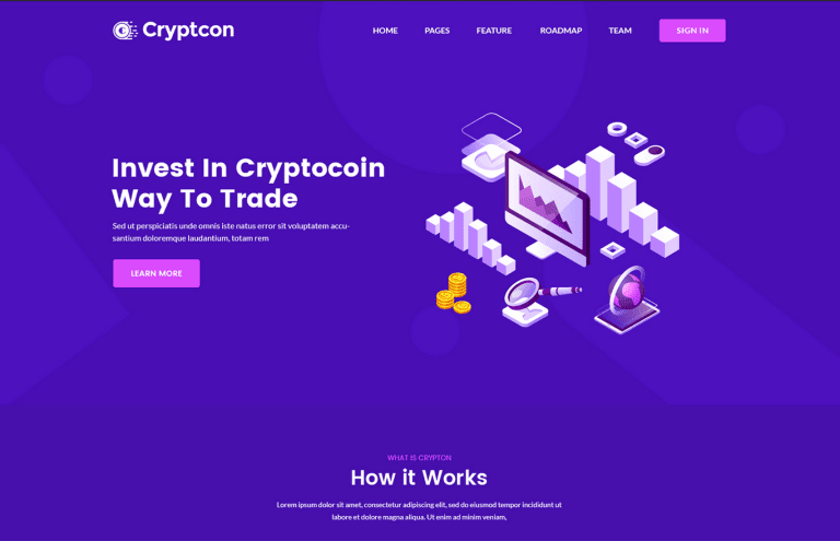 Cryptcon – ICO & Crypto Currency HTML Template
