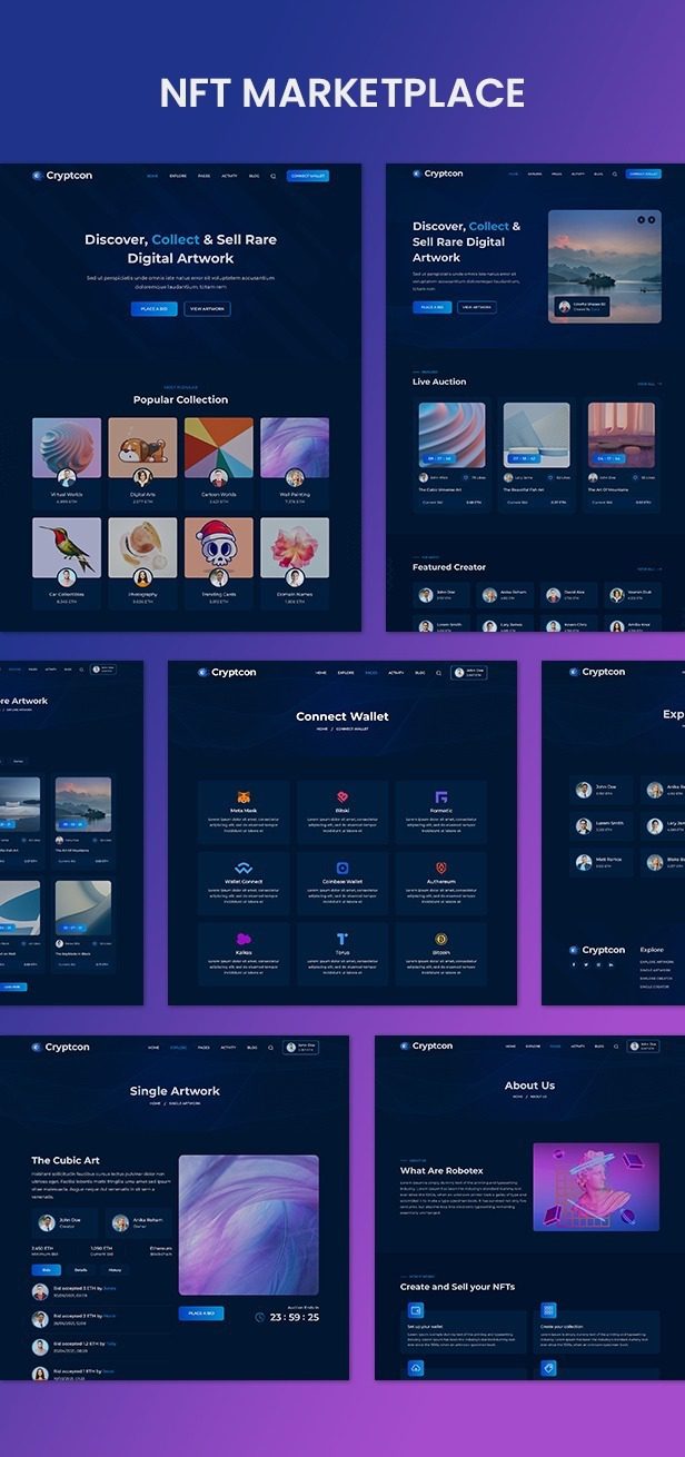 Cryptcon - NFT marketplace Template