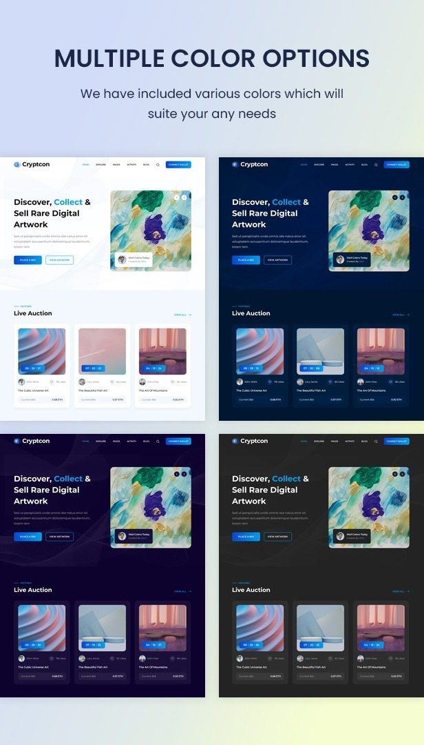 nft marketplace store Template