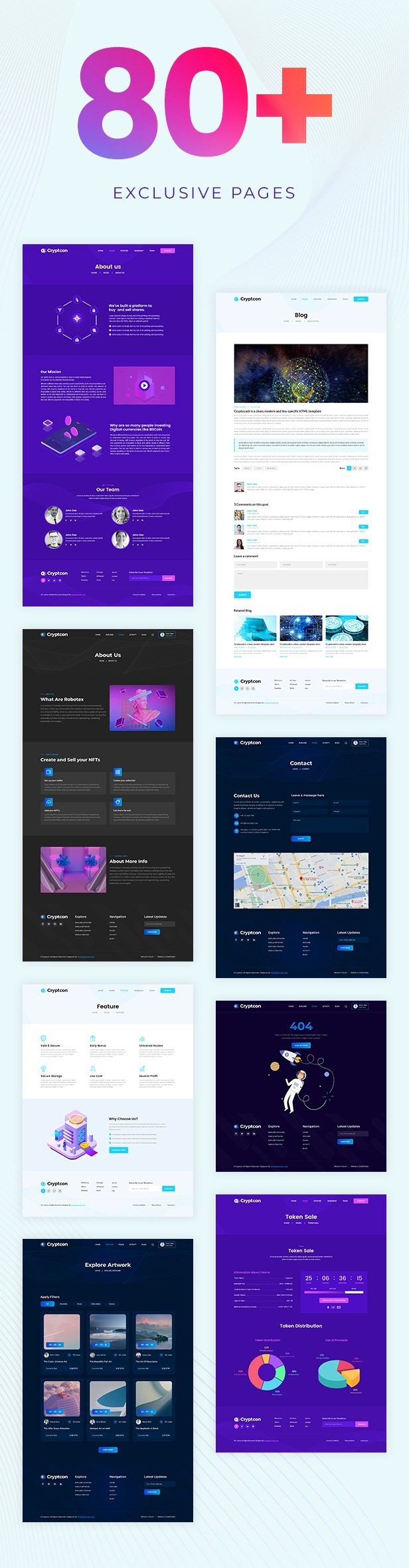 crypto website design Template