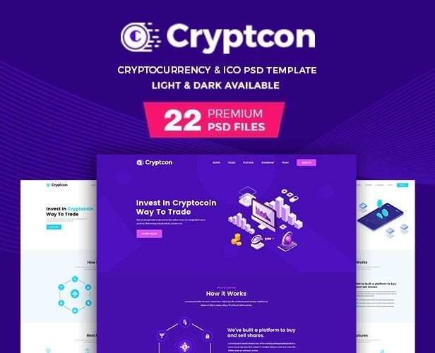 crypton - ICO, Bitcoin And Crypto Currency PSD Template