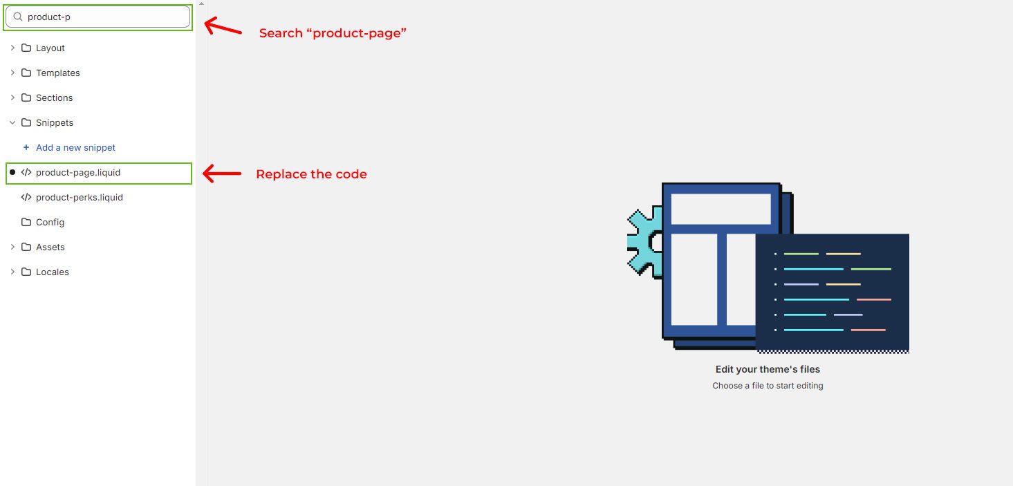 Shopify product page fix